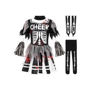 Zombie Cheerleader Girl’s Costume Dress Set [S]